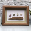Four Sea Glass Birds on Driftwood Picture