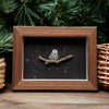 Mini Sleeping Sea Glass Owl Picture