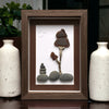 Dark Brown Tree Sea Glass Picture