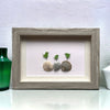 Three Sea Glass Birds on Shells Picture