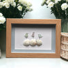 Three Sea Glass Birds on Shells Picture
