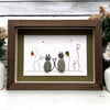 Two Beach Rock Cats in a Sea Glass Garden Picture
