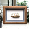 Four Sea Glass Birds on Driftwood Picture