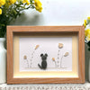 Dog in a Garden Sea Glass Pebble Art