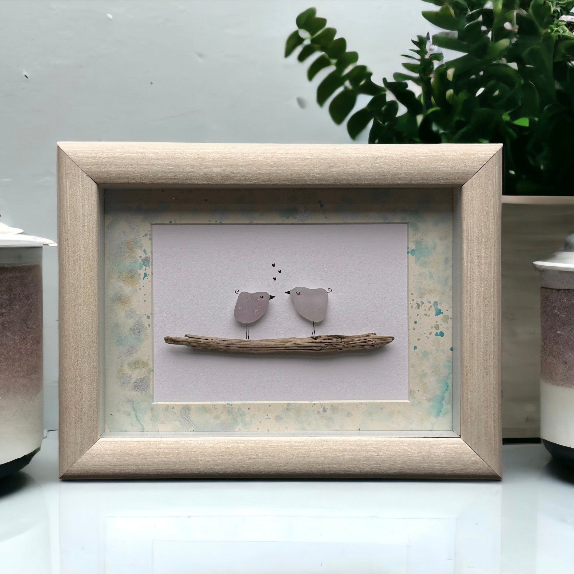 Sea Glass Birds In Love Picture
