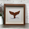 Shades of Brown Mosaic Sea Glass Whale Tail Picture