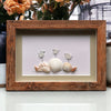 Three Sea Glass Birds on Shells Picture