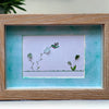 Sea Glass Garden with a Hummingbird Picture