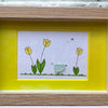 Sea Glass Bird in a Garden Picture