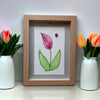 Watercolor Tulip with a Sea Glass Bee Picture