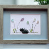 Beach Rock Cat in a Sea Glass Garden Picture
