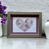 Purples Sea Glass Mosaic Heart Picture