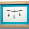 Sea Glass Bird Houses Family Picture Pebble Art