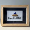 Customizable Sea Glass Bird on Driftwood Picture
